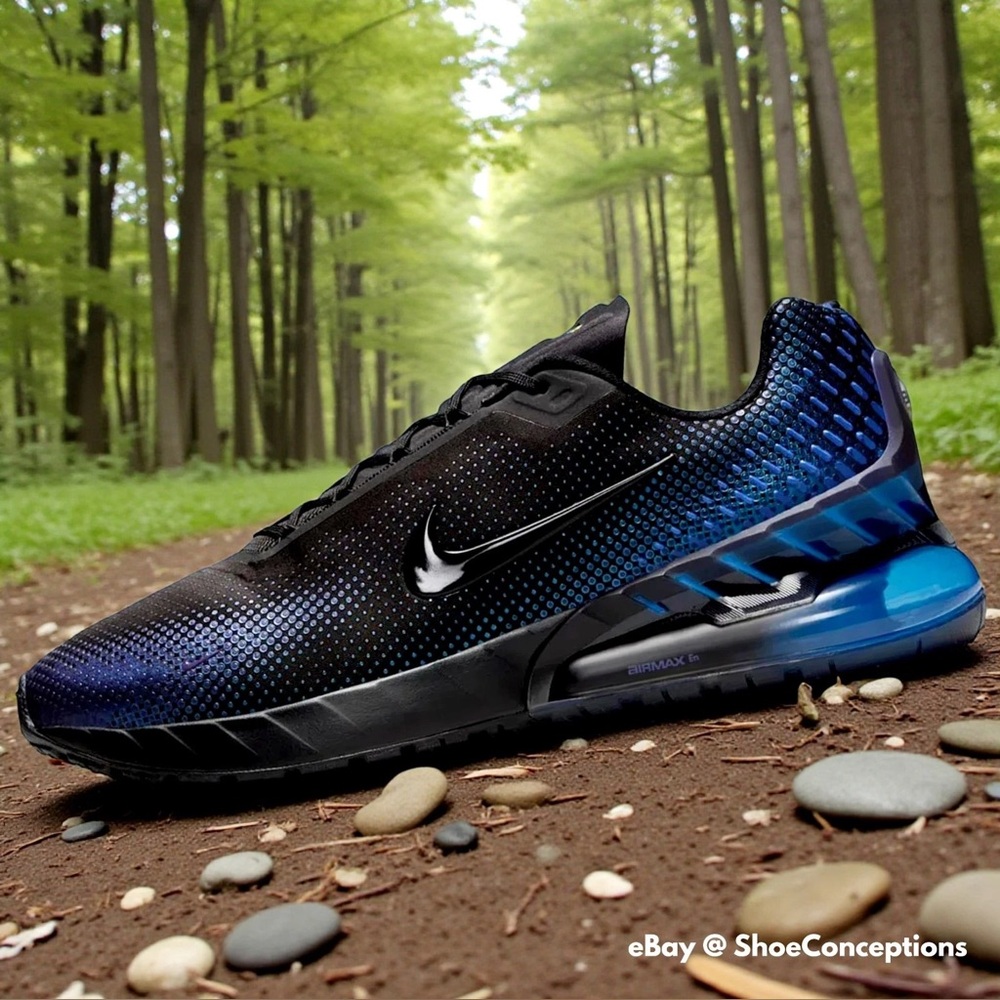 Men's Nike Air Max Phoenix SE Shoes -Black Deep Royal Blue IH3571-001